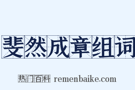 斐然成章组词是什么意思的图片